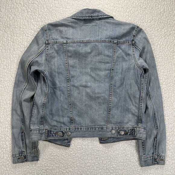 Levi’s Premium Ex-Boyfriend Trucker Jacket Women’s S Light Wash Casual 90s Boho - Picture 7 of 9